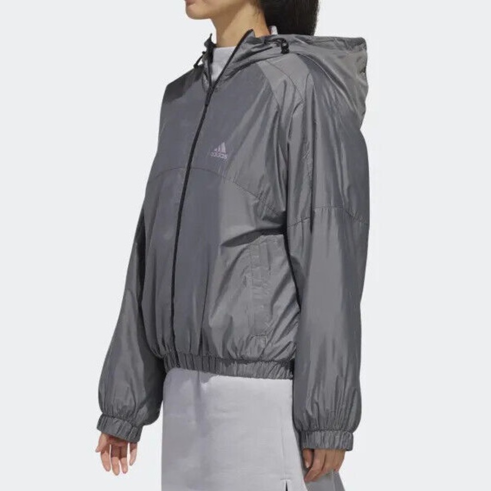 Adidas - Glam On Water Repellent Jacket - Gray - Size Large